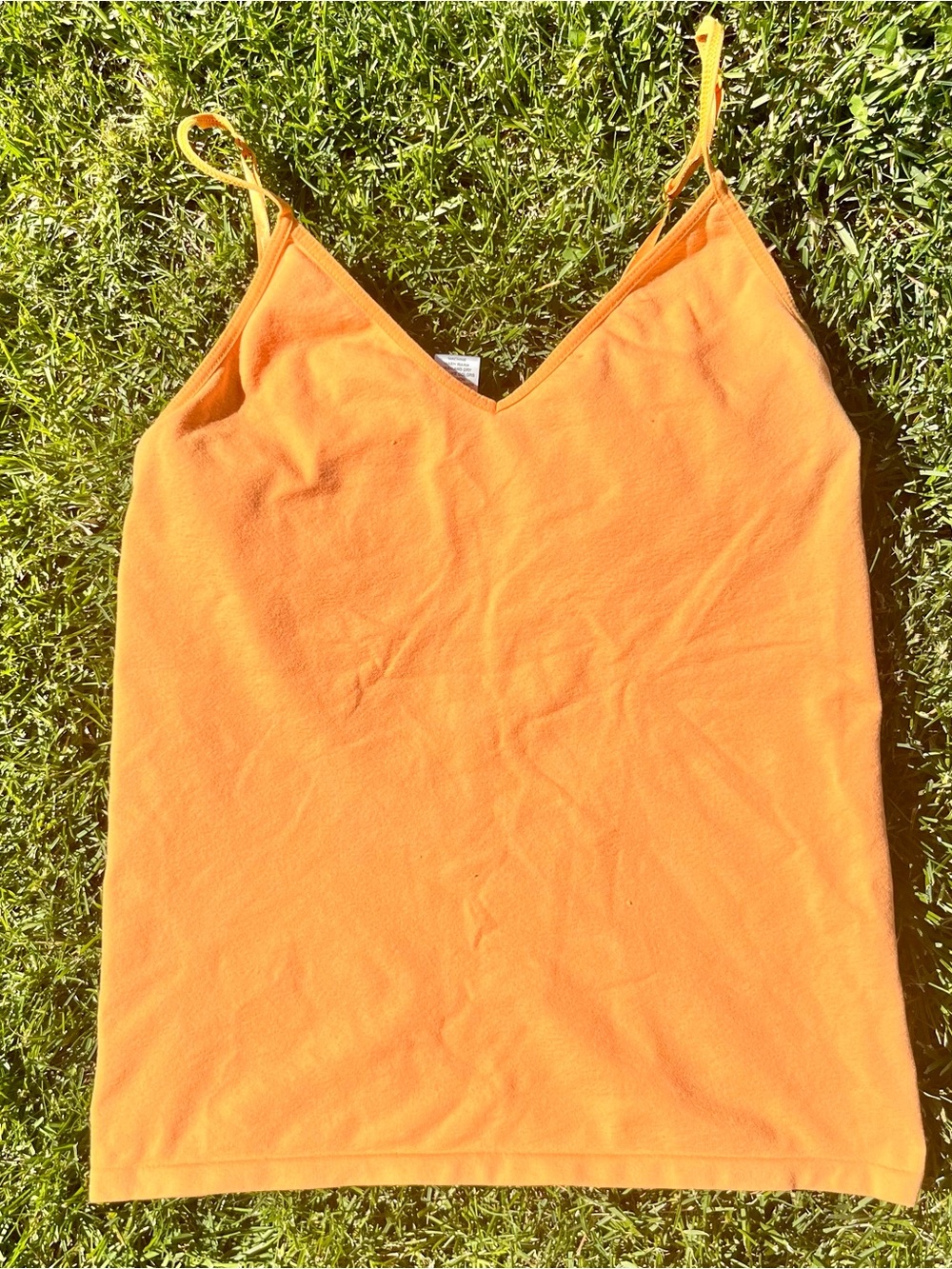 Banana Republic Orange V-Neck Spaghetti Strap Camisole